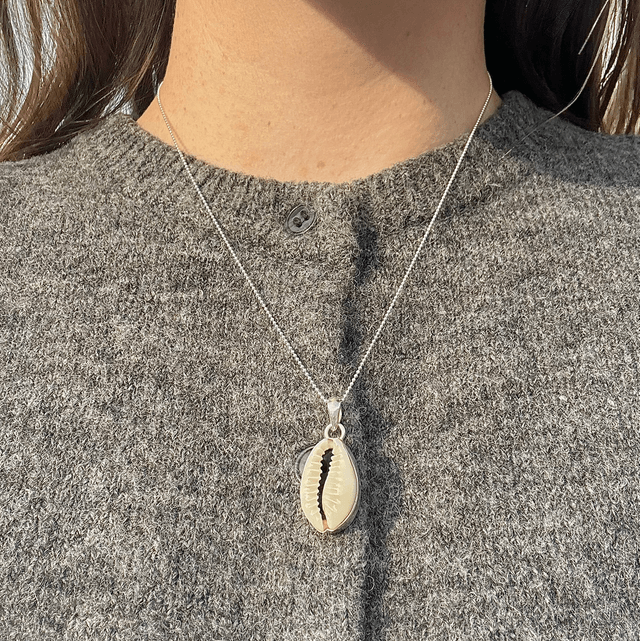 Sterling Silver Cowrie Necklace