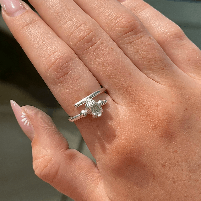 Sandy Spiral Adjustable Ring