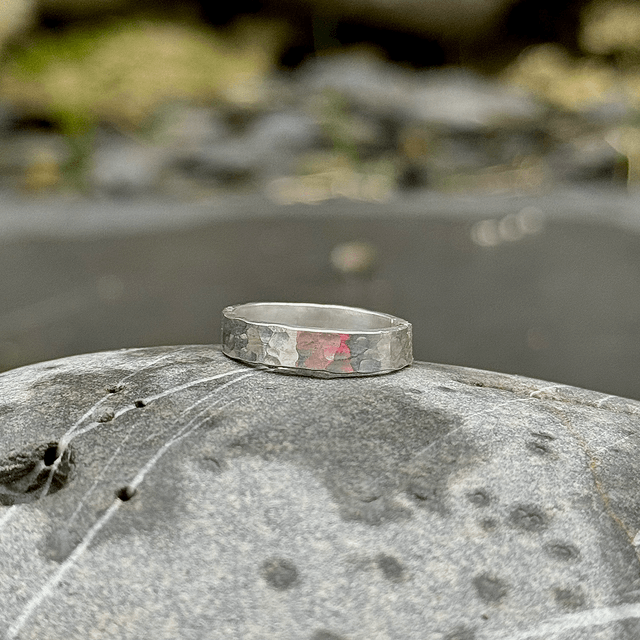 Silver Hammered Ring