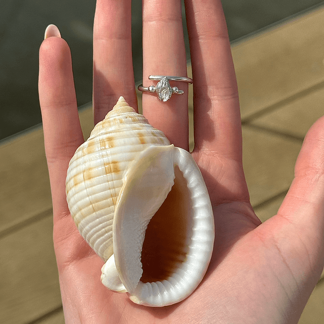 Sandy Spiral Adjustable Ring