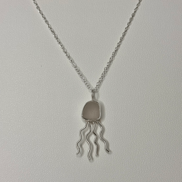Jellyfish Sea Glass Necklace
