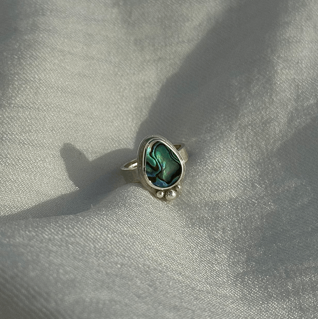 Abalone Detail Silver Ring