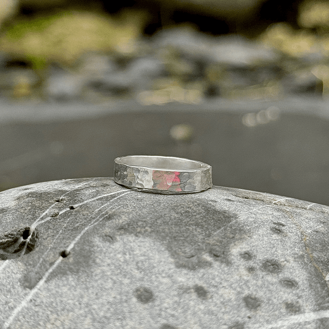 Silver Hammered Ring