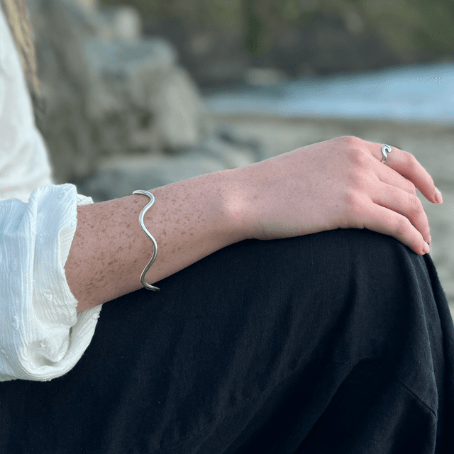 Silver Wave Bangle