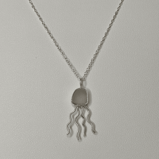 Jellyfish Sea Glass Necklace