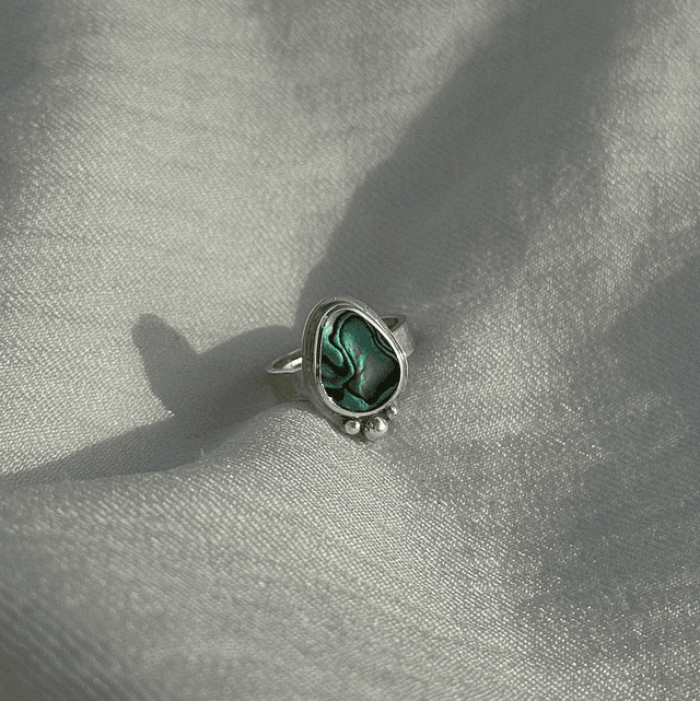 Abalone Detail Silver Ring